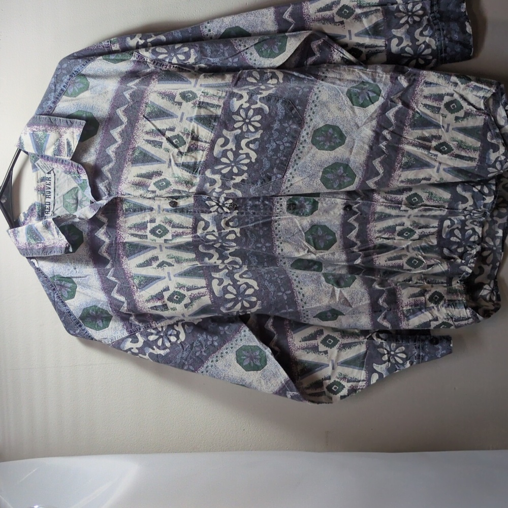 Vintage Red Rover Western Button Down Shirt, Size M